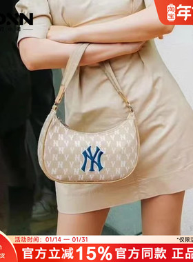 MLB秋季新官方正品腋下包女小巧韩系手提包黑色通勤单肩包BQS01