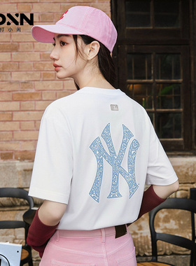MLB 26夏季新款男女同款时尚潮流短袖蕾丝背标凉感T恤TSB76