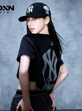 MLB 26夏季新款KARINA同款男印花宽松短袖女休闲圆领T恤TSB04/B05