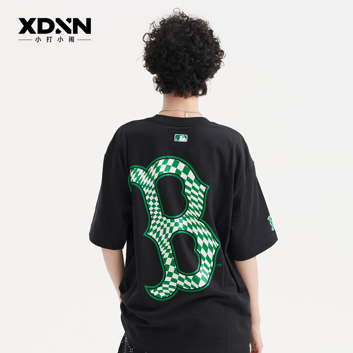 MLB印花新款短袖男宽松ny夏季