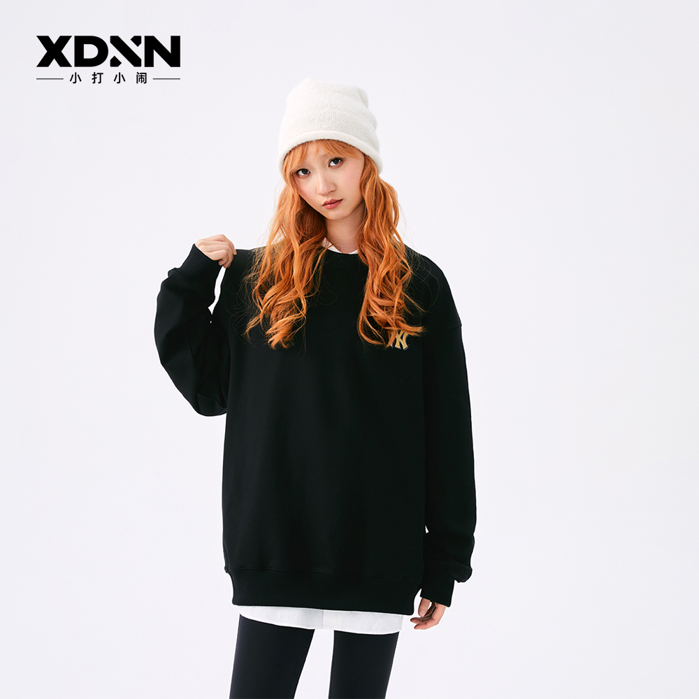 卡通图案卫衣mlb圆领男女