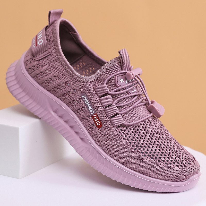 夏季新款老北京布鞋女网鞋透气网眼妈妈鞋防滑软底老人鞋运动鞋女