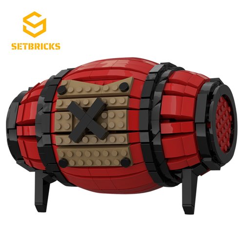 SETbricks经典影视海贼王火药桶模型小颗粒拼装积木益智开发玩具
