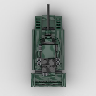 MOC积木迷你坦克系列桌游战棋T-14阿玛塔坦克军事儿童拼装模型