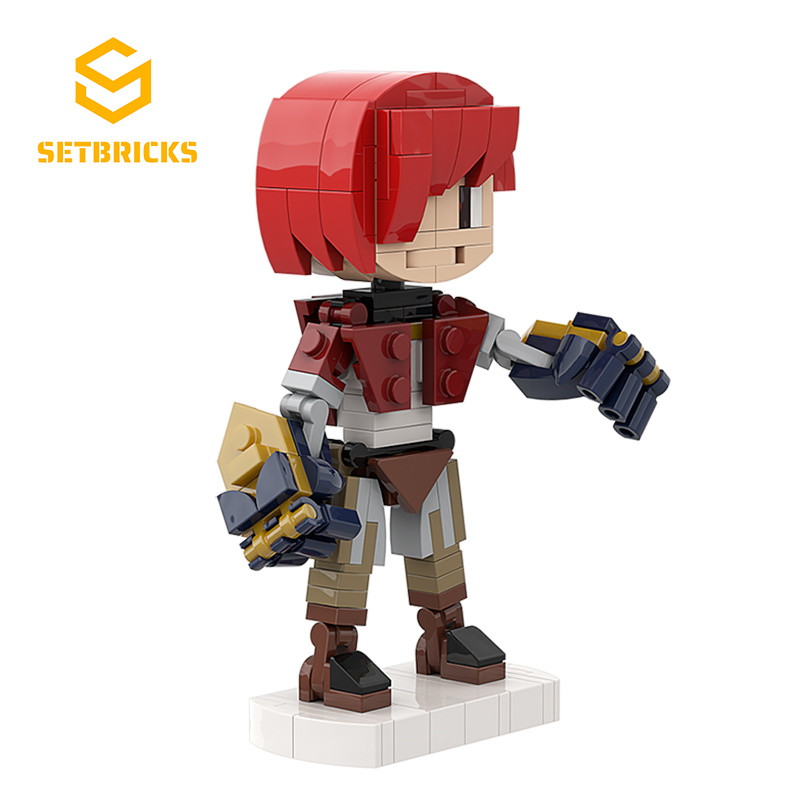 SETbricks英雄联盟游戏周边皮城执法官蔚小颗粒拼装积木益智玩具