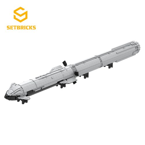 SETbricks太空火箭SpaceX星舰超重鹰模型小颗粒拼装积木益智玩具