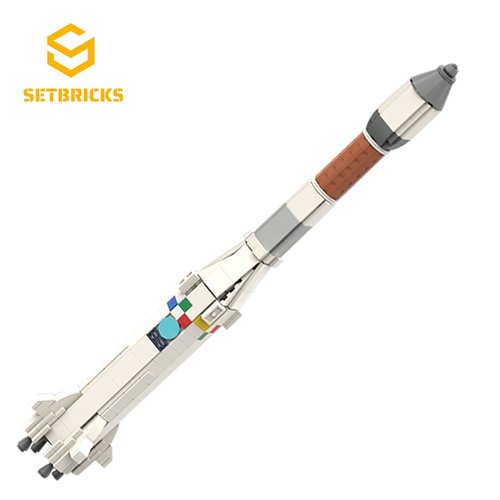 SETbricks太空航天亚利安一号运载火箭模型颗粒拼装积木益智玩具