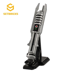 SETbricks星球大战达斯·瑞文的手持光剑小颗粒拼装积木益智玩具