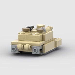 MOC积木迷你坦克桌游战棋挑战者坦克ChallengerⅡ儿童拼装模型
