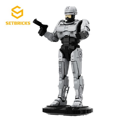 SETbricks美国科幻电影机械战警机甲机器人颗粒益智积木儿童玩具