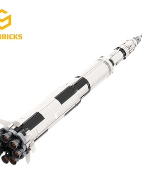 SETbricks太空航天土星八号火箭模型摆件小颗粒拼装积木益智玩具