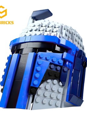 SETbricks星球大战詹戈·费特头盔模型摆件颗粒拼装积木益智玩具