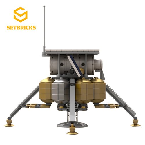 SETbricks太空航天拟建月球殖民基地模型小颗粒拼装积木益智玩具