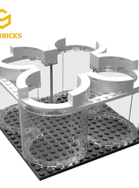 SETbricks太空航天土星五号火箭展示支架小颗粒拼装积木益智玩具