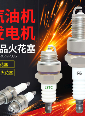 汽油发电机配件F6F7TC点火嘴L7TCF170f190水泵微耕机抹光机火花塞
