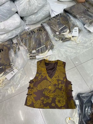 MXG春季新款时尚百搭国风修身显瘦休闲马甲女洋气百搭