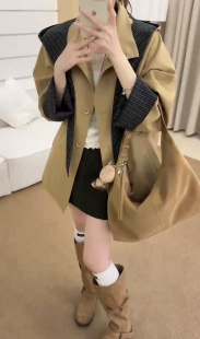百搭修身 正品 顯瘦休閑外套風衣外套女洋氣 時尚 新款 原版 秋季