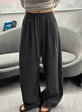 大超小越25180正品原版新款时尚百搭宽松显瘦羊毛阔腿裤女洋气