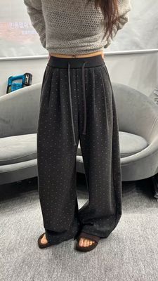 大超小越25180正品原版新款时尚百搭宽松显瘦羊毛阔腿裤女洋气