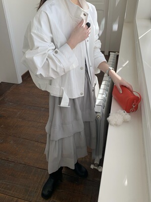 TE秋冬新款时髦卡其色休闲宽松小个子短款风衣夹克外套女