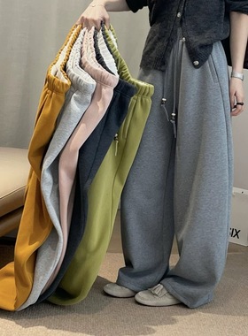 左维8560正品秋季新款时尚百搭宽松显瘦卫裤洋气百搭加绒款