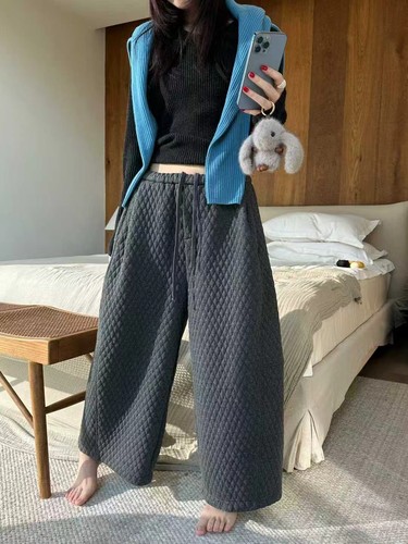 题町56275正品冬季新款韩版时尚设计感小香风灯泡裤洋气好看