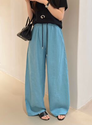 纤贝思1059正品春夏新款时尚百搭宽松显瘦棉麻洋气百搭直筒裤