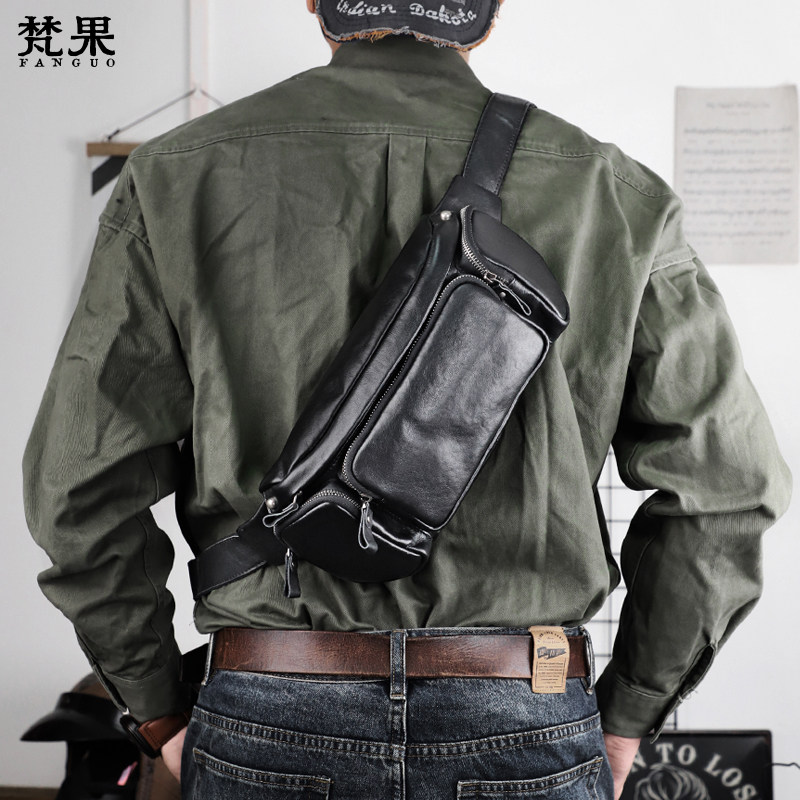 斜挎包男真皮胸包运动休闲时尚腰包韩版潮2024新款头层牛皮背包潮,箱包皮具/热销女包/男包,胸包,淘宝优惠券,粉丝福利购,淘宝优惠卷