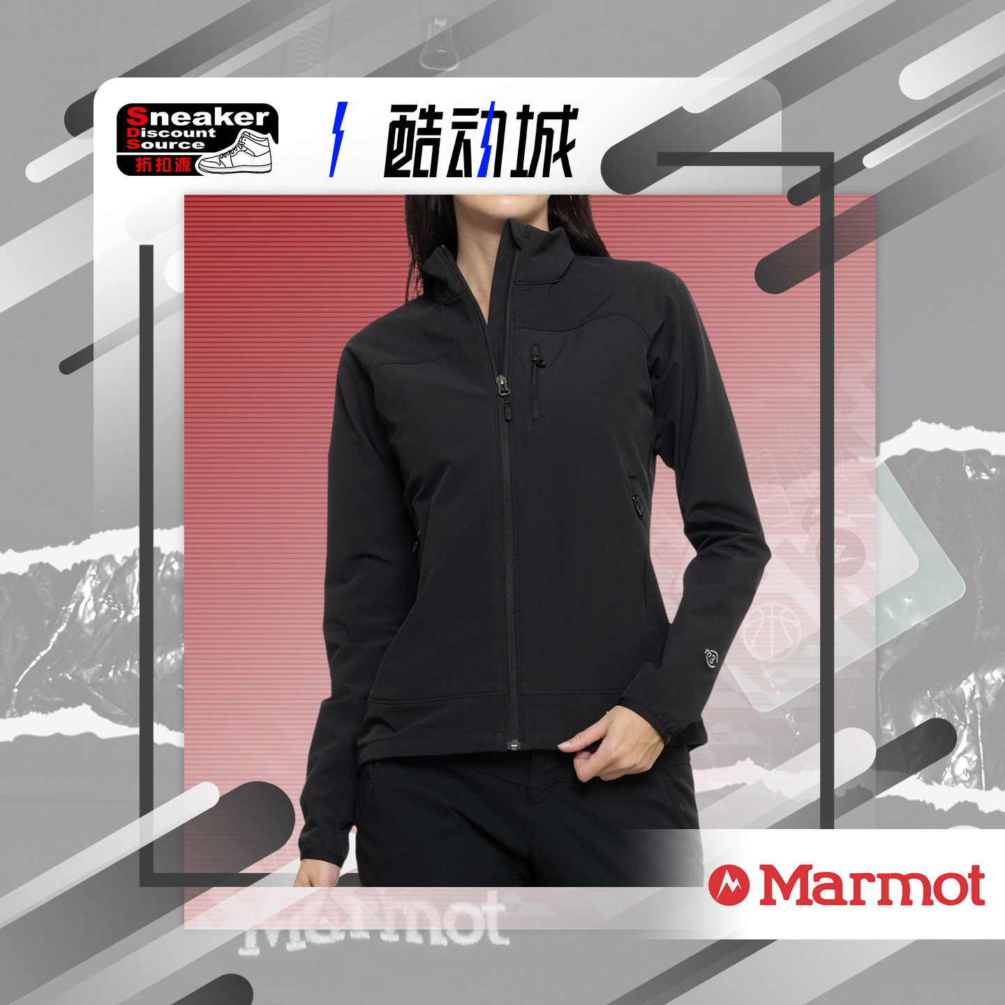 Marmot 土拨鼠 Tempo 女款轻量户外弹性软壳衣98300