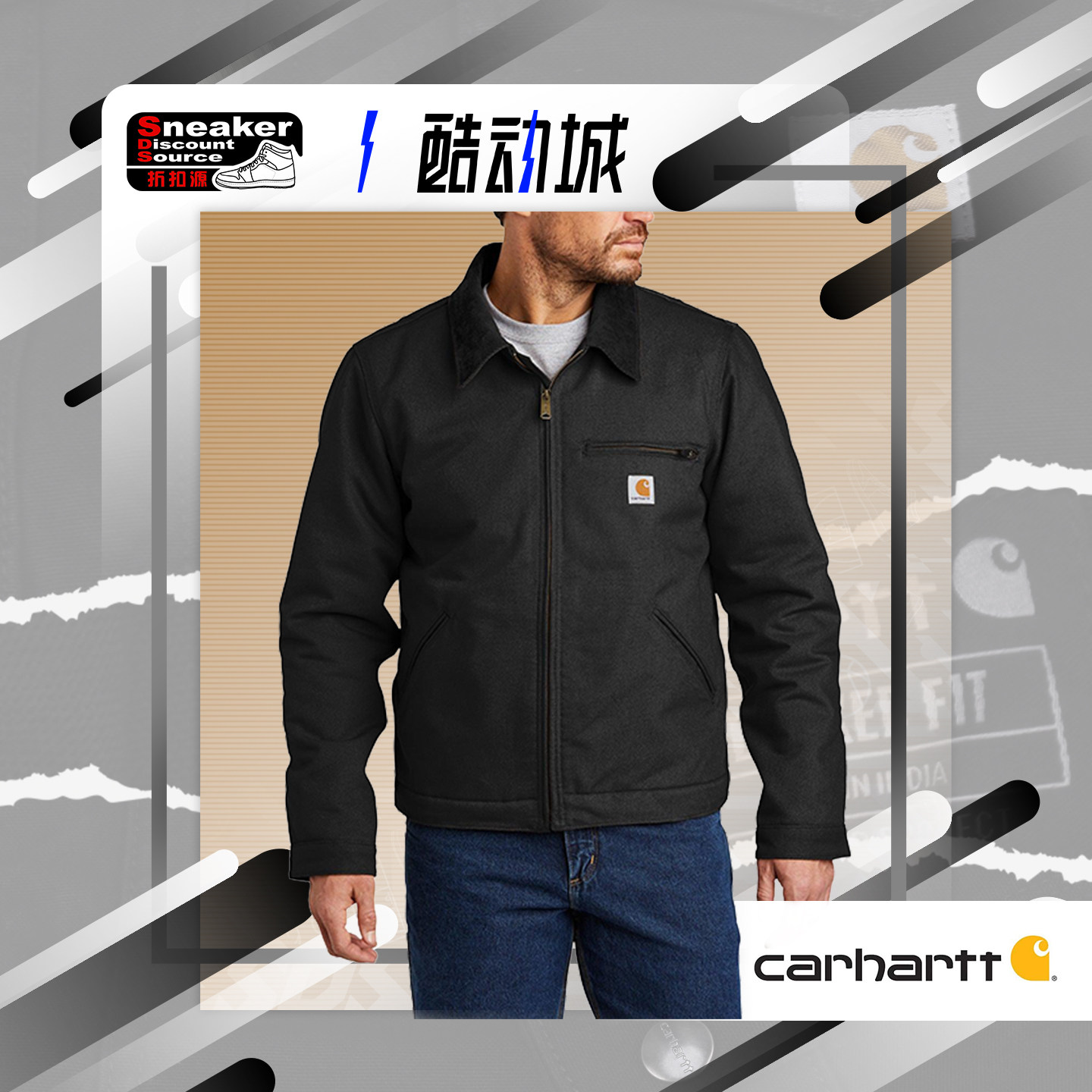 Carhartt美式多口袋帆布夹克