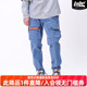 子男潮大码 LNBR休闲裤 男潮原创小众抽绳多口袋机能风裤 oversize
