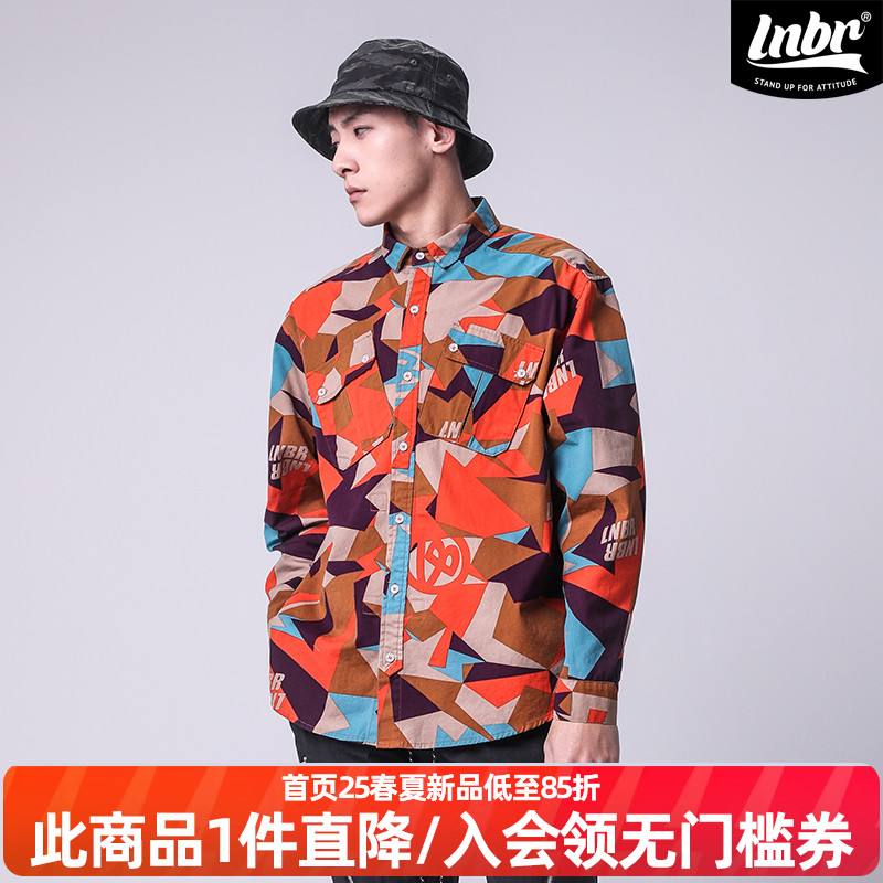 lnbr熊電原创潮牌衬衫男OVERSIZE