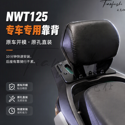 天飞仕适用本田NWT125专用靠背nwt125改装后靠背护腰尾翼靠背配件