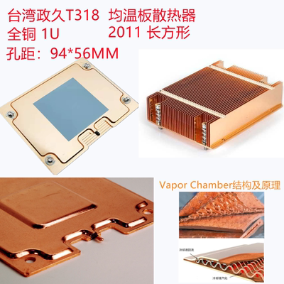台湾政久全铜服务器散热器
