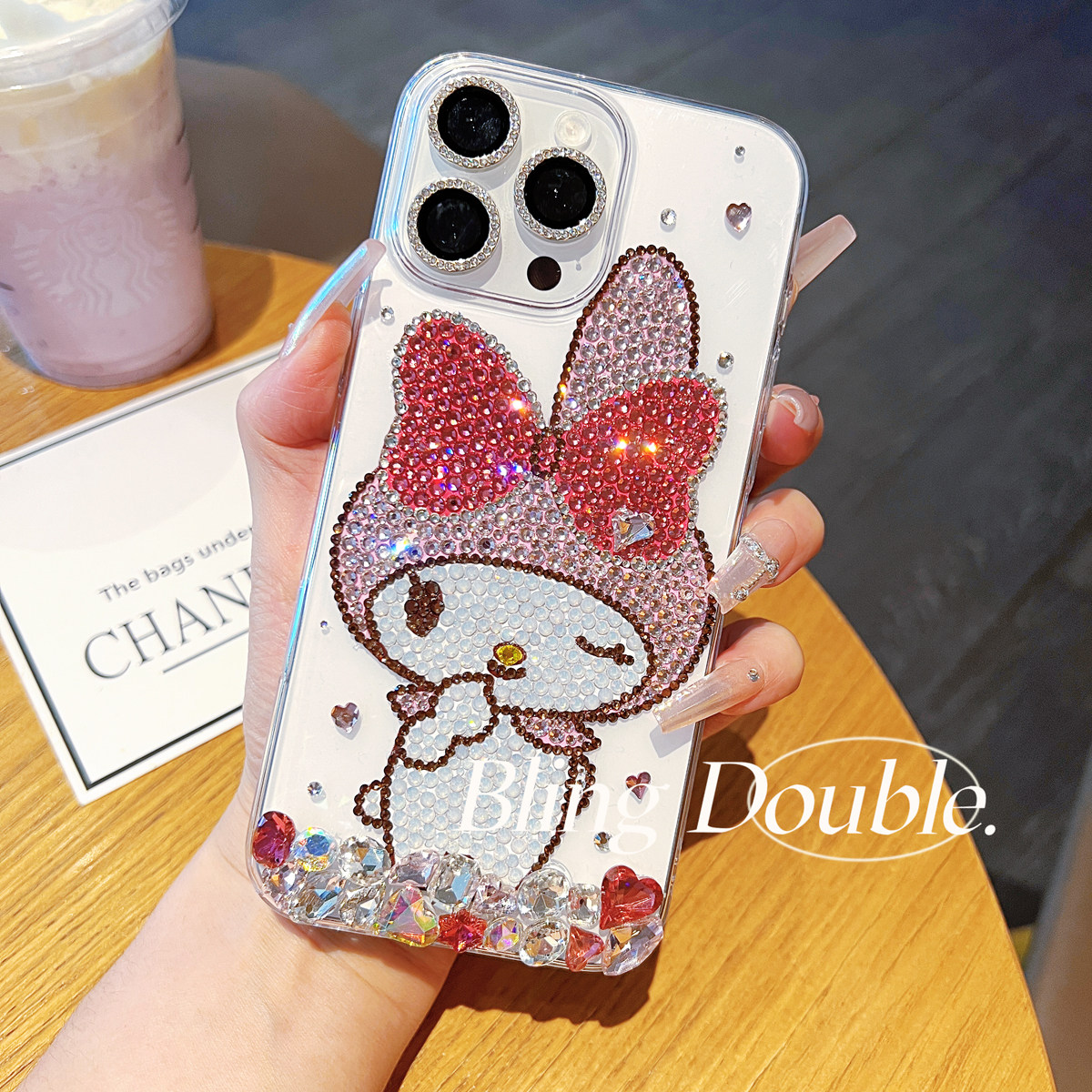 华为Mate80可爱卡通手机壳女生Pura70pro+带钻石闪P60镶钻适用Nova14奢华水晶13保护套防摔12荣耀400全包50潮