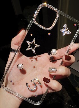 轻奢oppoReno15Pro镶钻手机壳高级感Reno14带钻石闪13保护套12防摔11全包findx9网红新款X8女X7软硅胶套X6潮+