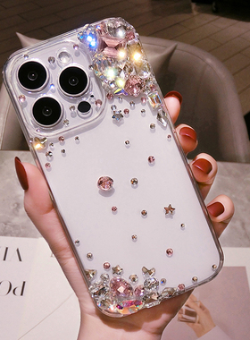 高档水晶oppoReno15Pro镶钻手机壳奢华reno14带钻石闪13保护套12防摔Findx9全包软硅胶X8女神X7个性X6新款11