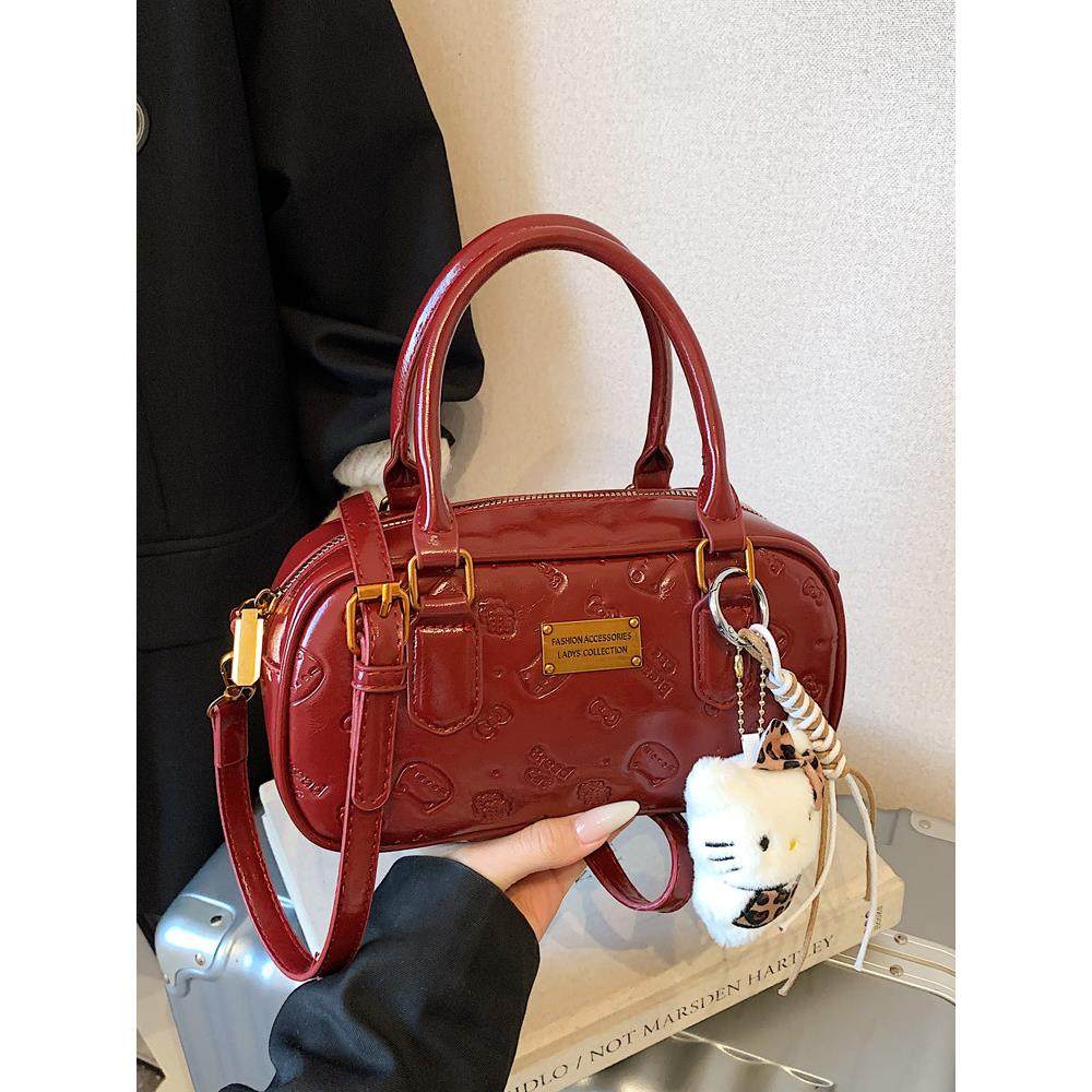 高级感红色手提拎包女2025新款婚包结婚新娘包时尚印花单肩斜挎包,箱包皮具/热销女包/男包,小方包,淘宝优惠券,粉丝福利购,淘宝优惠卷