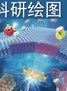 科研绘图杂志期刊封面设计3D机制图TOC插图SCI流程图信号通路绘制