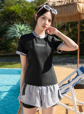 夏季新款分体泳衣女保守显瘦泳装
