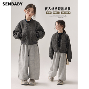 【现货】senbaby女童外套2025新款韩系棉服秋冬保暖上衣小外套
