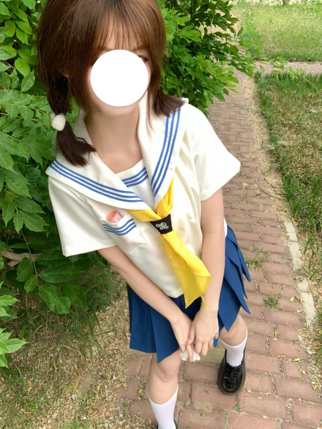 原创jk制服套装海军领学院风蓝三本基础款水手服女短袖裙套装夏季