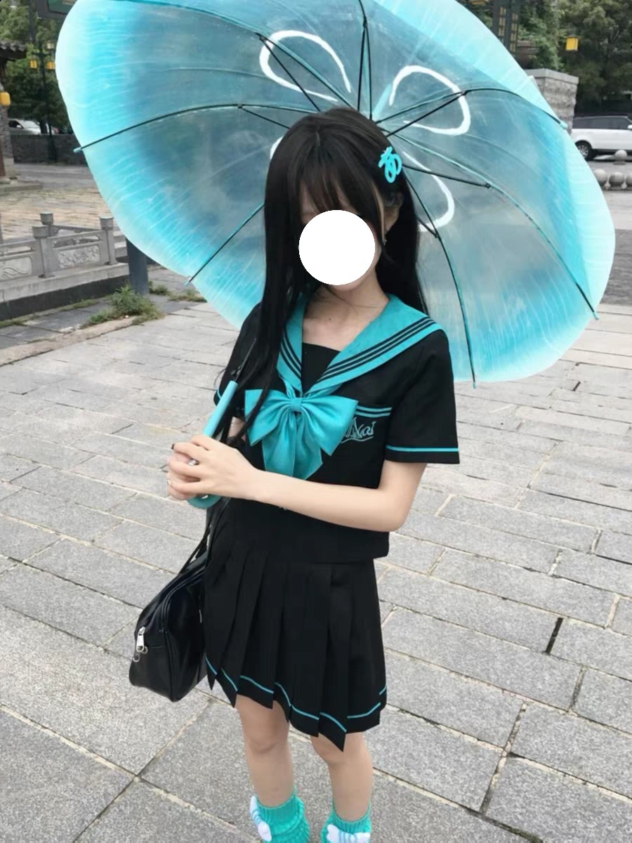 青本绘水手服短袖jk制服套装女夏新款日系学院风叠穿百褶裙一整套图片