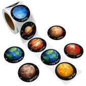 500张 饰幼儿园益智玩具贴纸贴画 卷八大行星贴纸太阳银河系主题装