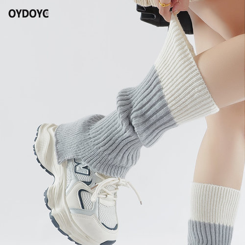 OYDOYC 冬天加厚保暖针织袜套女秋冬小腿堆堆袜y2k亚文化腿套腿袜