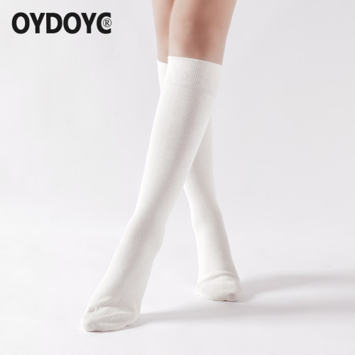 OYDOYC白色小腿袜日系简约高筒袜