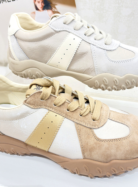 特价康莉2025春新款厚底休闲系带圆头街头德训鞋KMT51182专柜正品