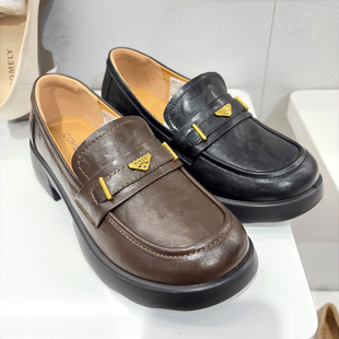 COMELY康莉乐福鞋2026春新款正品圆头百搭舒适休闲乐福鞋KHM56313