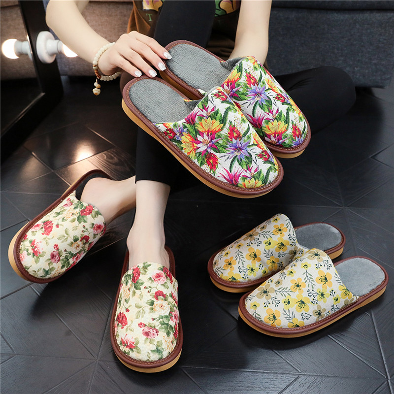 雪皮熊保暖防滑耐用金锦鲤棉拖鞋