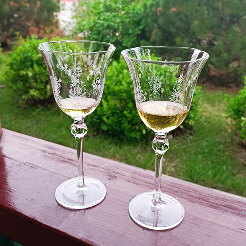 Vintage中古红酒杯高脚杯水晶